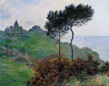  Weather Oil Painting - The Church at Varengaville Grey Weather Claude Monet